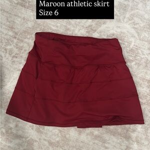 Maroon Athletic Skirt
